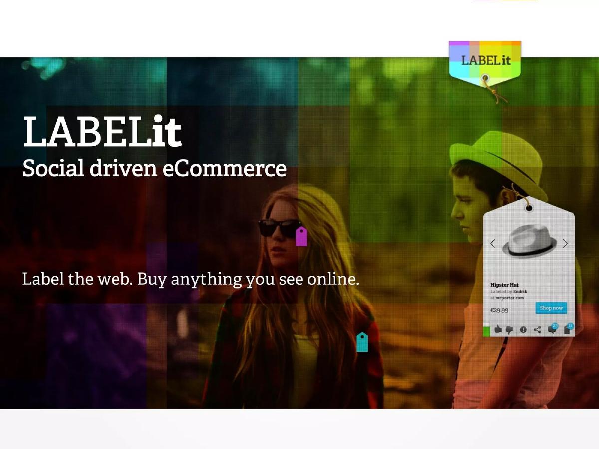 Cover slide of the LABELit.cc pitch deck — Seed 2014