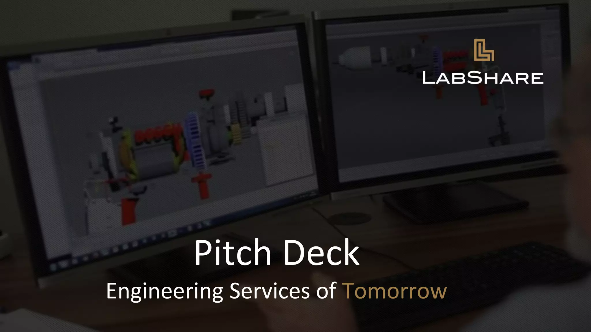 Cover slide of the LabShare Pitch Deck Teardown pitch deck