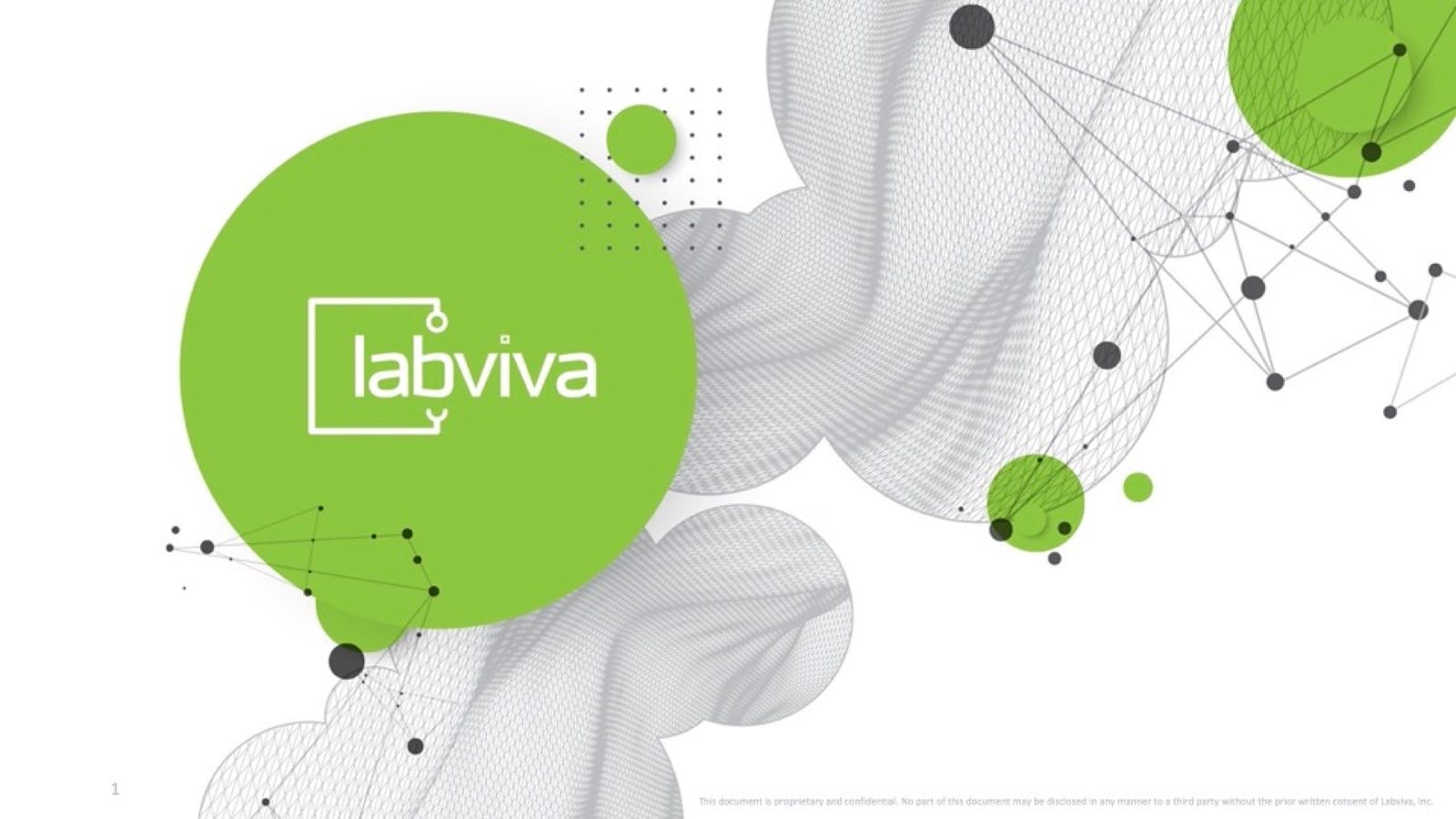 Cover slide of the Labviva pitch deck — Series A 2023