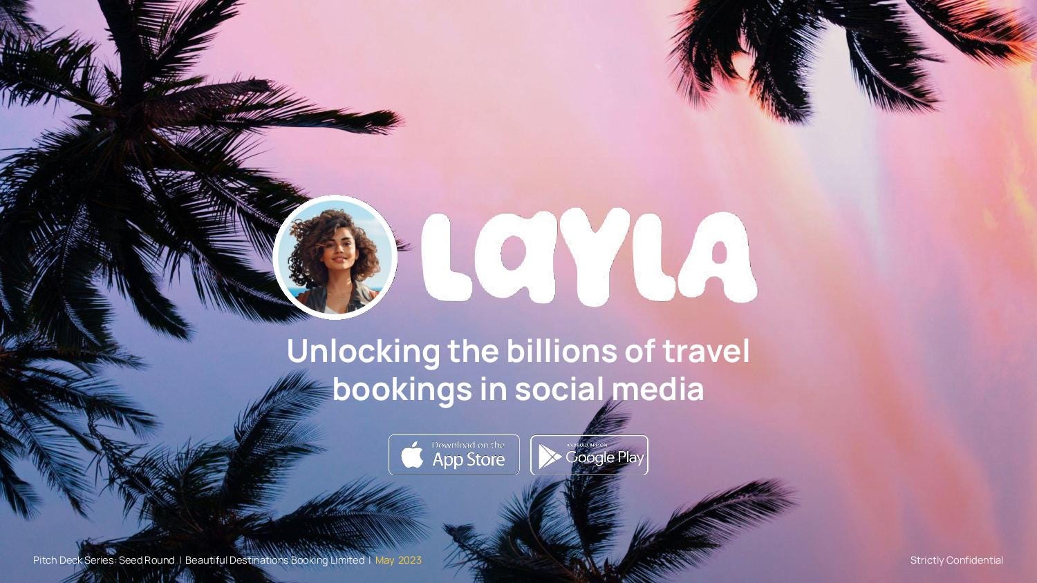 Cover slide of the Layla pitch deck — Seed 2024