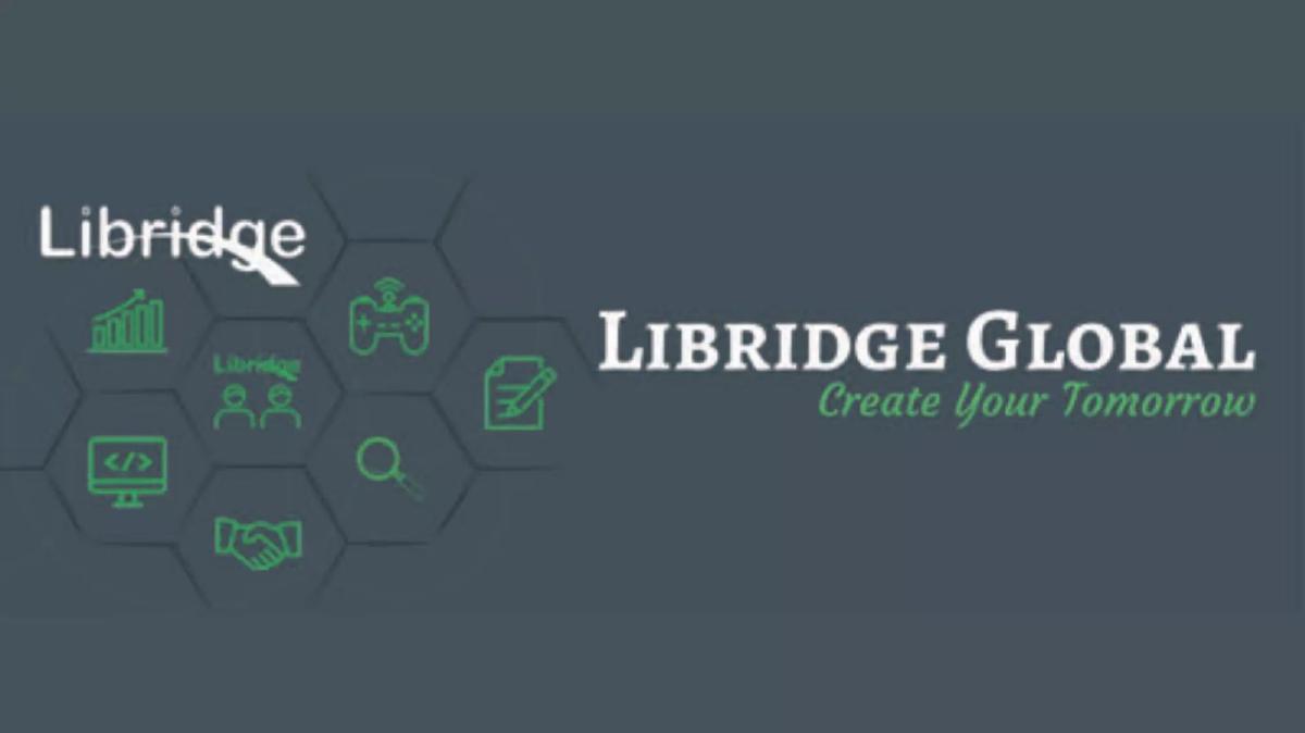 Cover slide of the Libridge Global pitch deck — Early Stage 2019