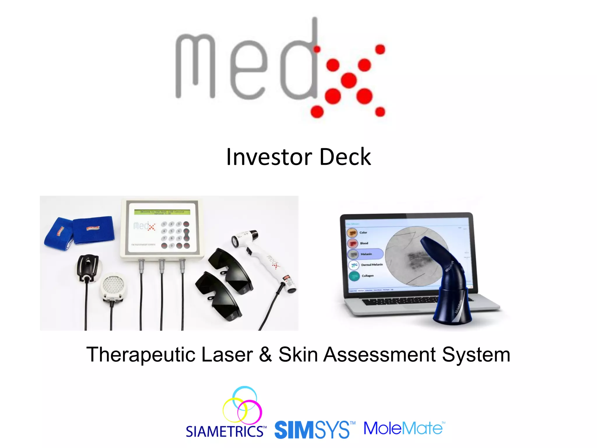 Cover slide of the MedX Pitch Deck Teardown pitch deck