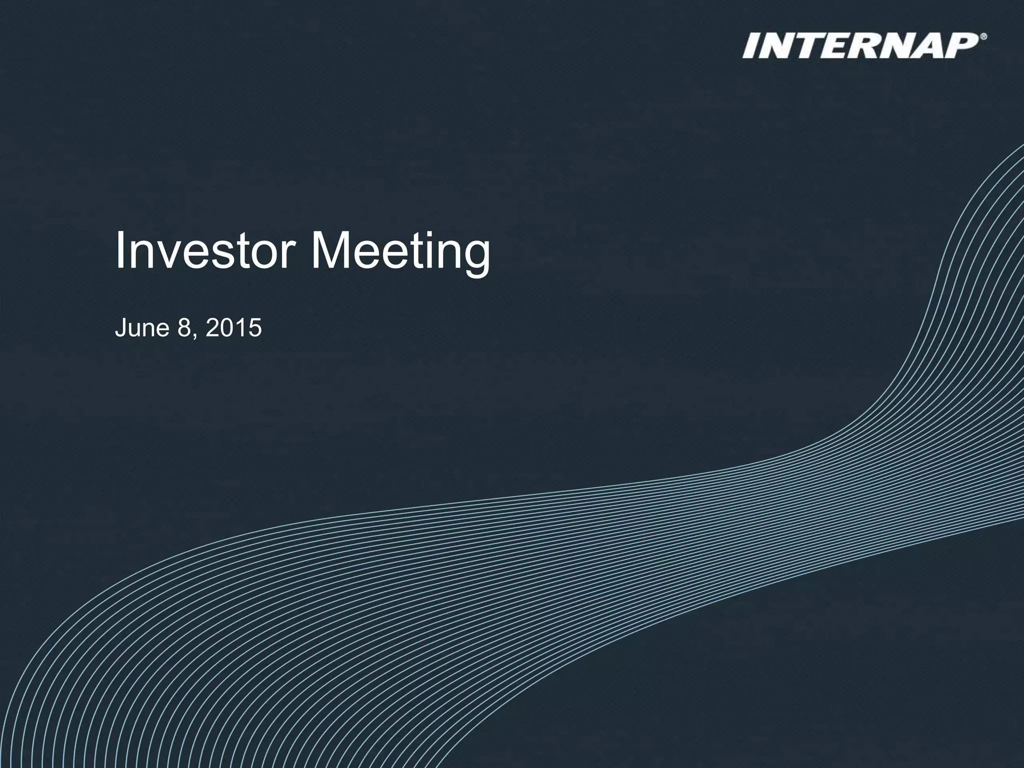 Cover slide of the Internap pitch deck — Late Stage / Public 2015