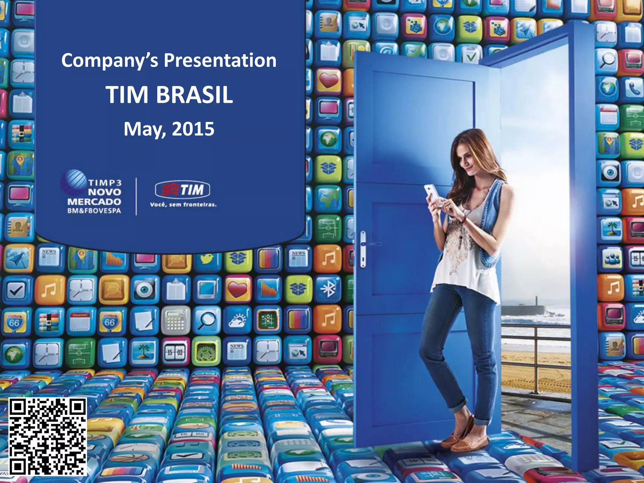 Cover slide of the TIM Brasil pitch deck — Publicly Traded 2015