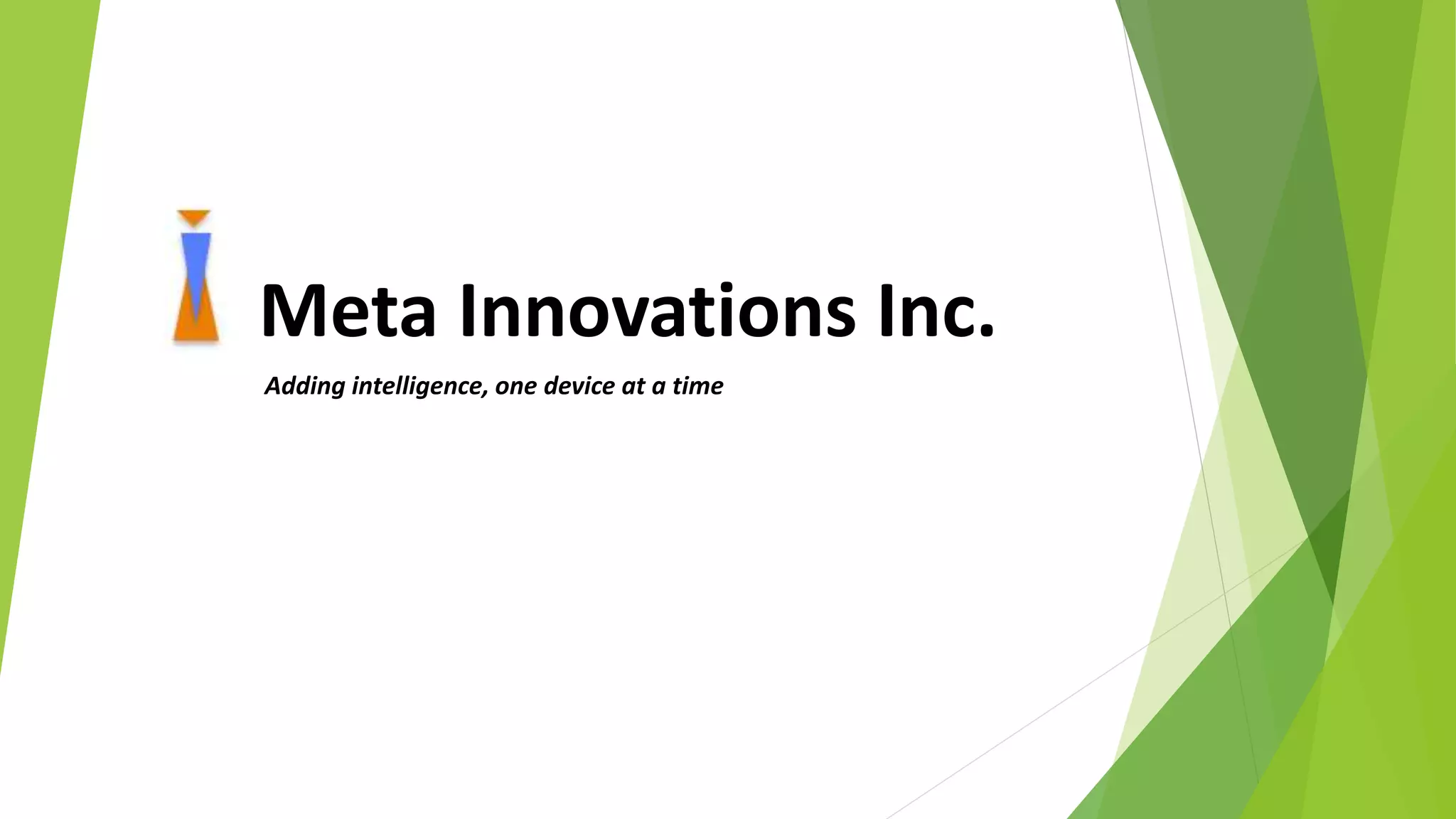 Cover slide of the Meta Innovations Inc Pitch Deck Teardown pitch deck