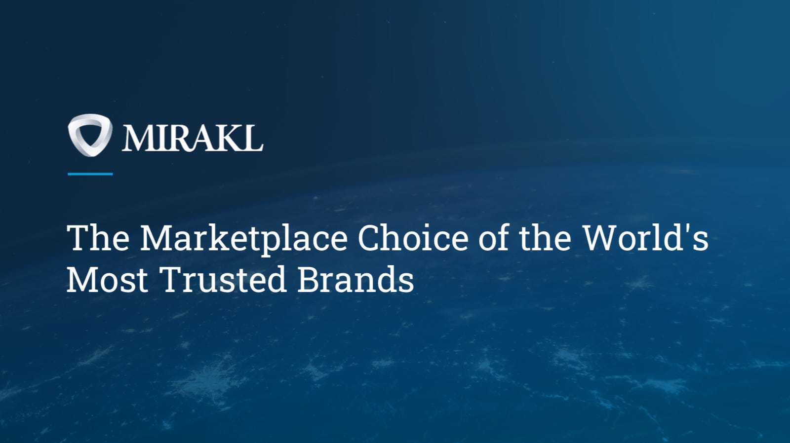 Cover slide of the Mirakl pitch deck — Series E 2021