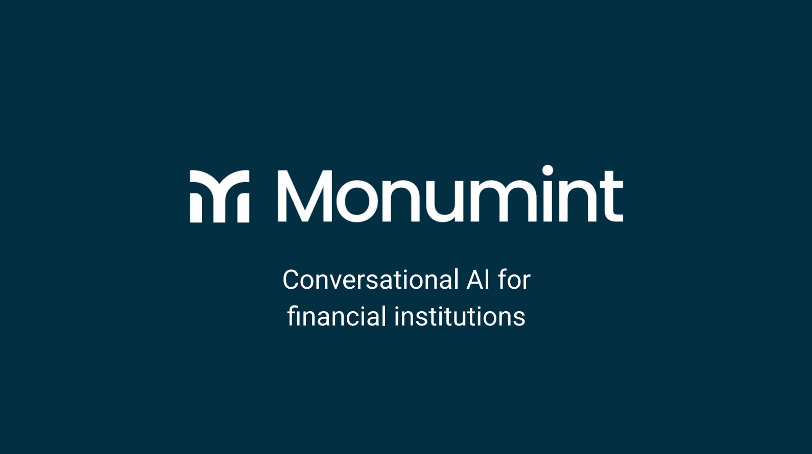 Cover slide of the Monumint pitch deck — Seed 2024