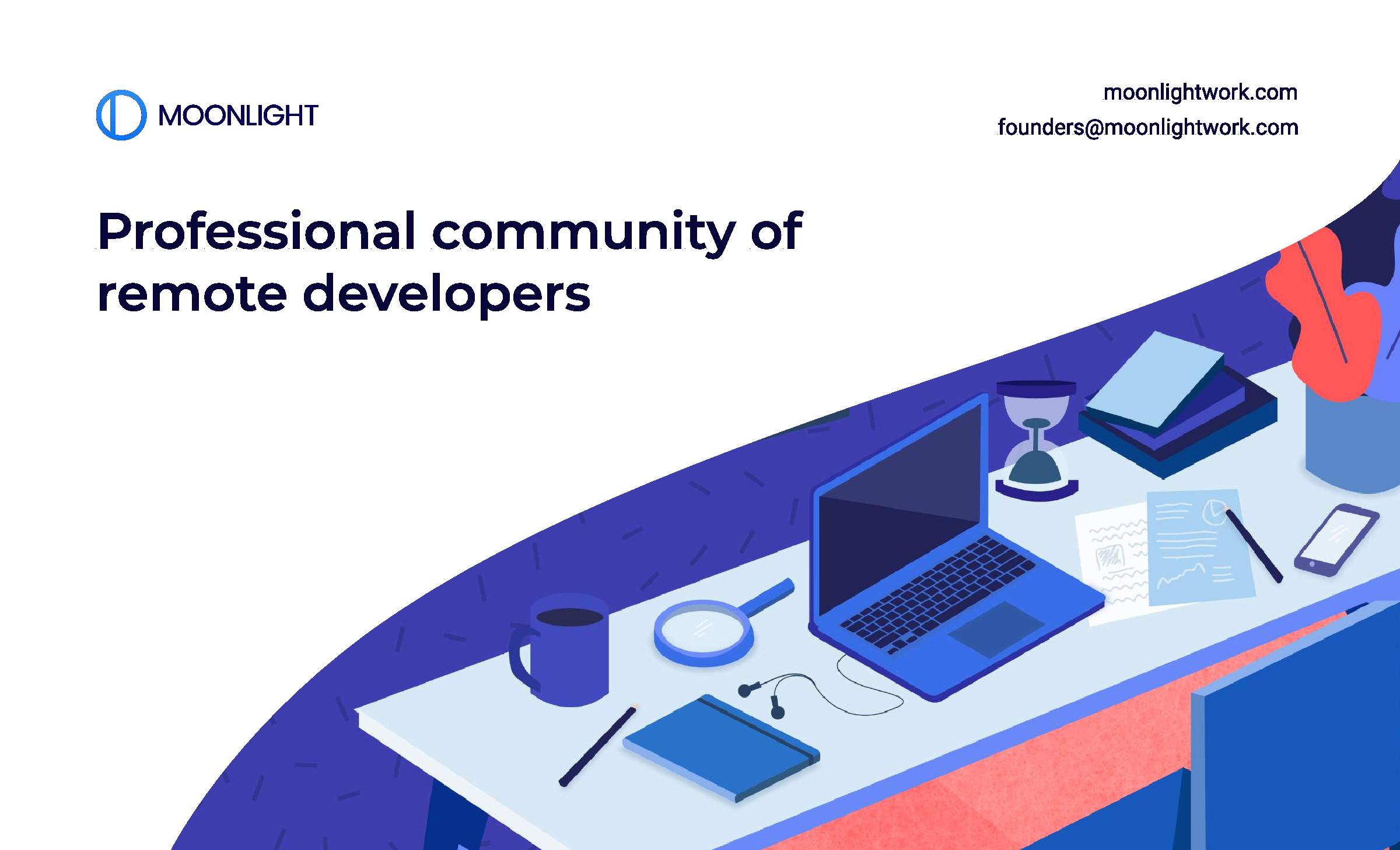 Cover slide of the Moonlight pitch deck — Seed