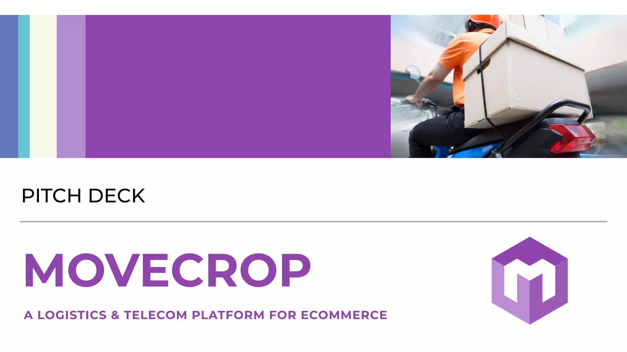 Cover slide of the Movecrop pitch deck