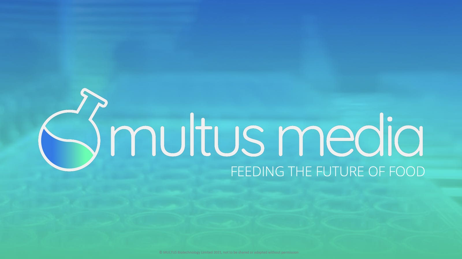 Cover slide of the Multus Media pitch deck — Seed 2022