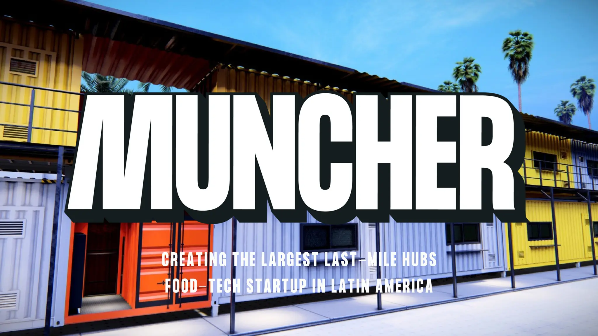 Cover slide of the Muncher pitch deck — Series A