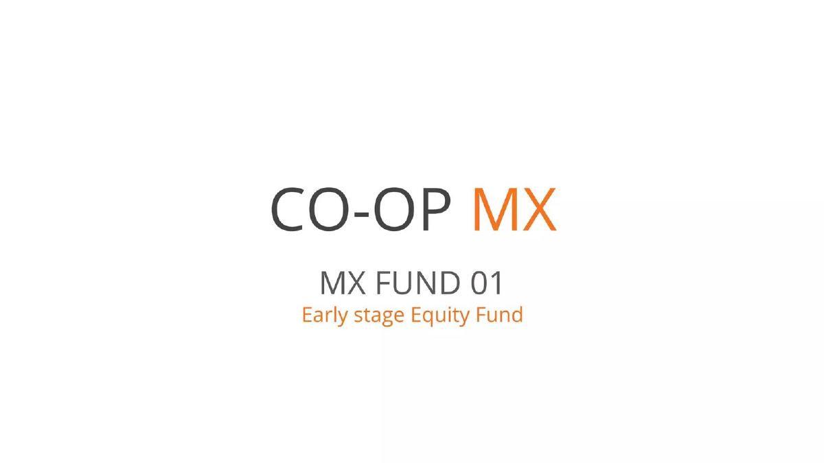 Cover slide of the MX Fund 01 Pitch Deck Teardown pitch deck