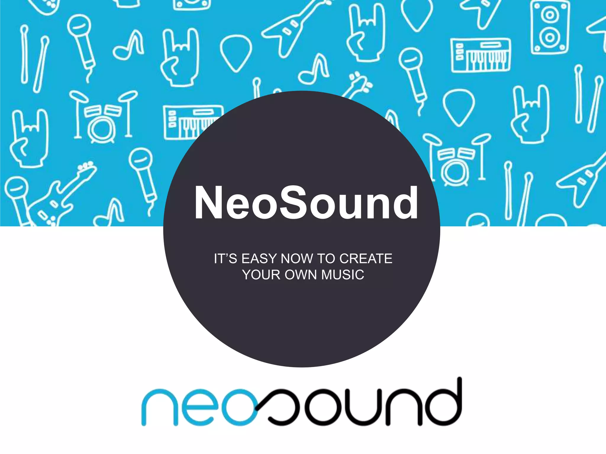 Cover slide of the NeoSound Pitch Deck Teardown pitch deck