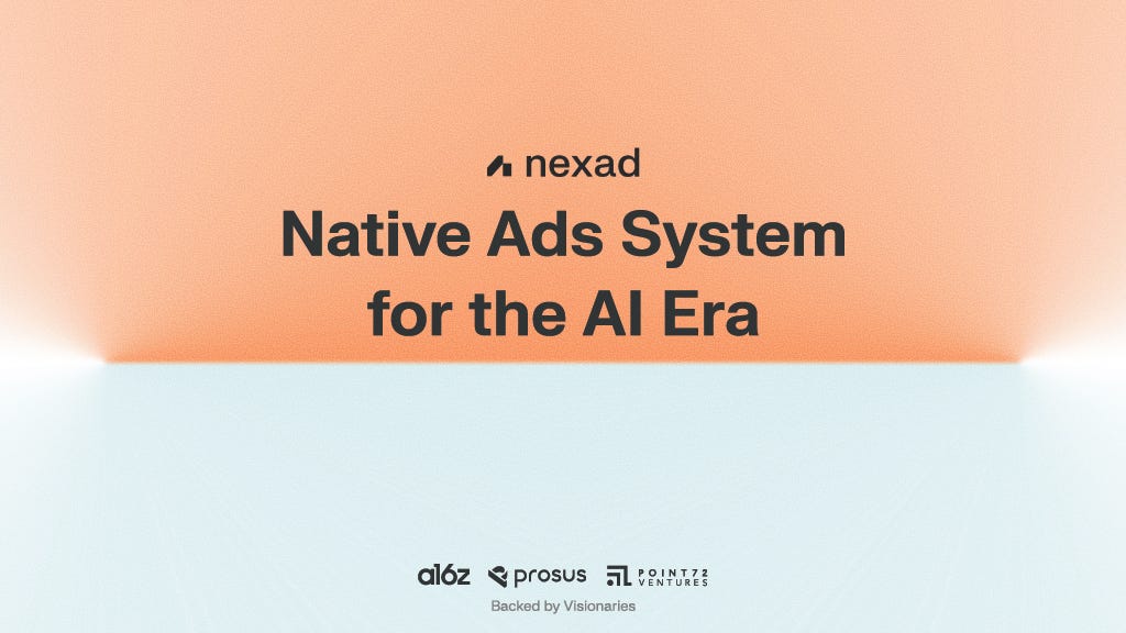 Cover slide of the Nexad pitch deck — Seed 2024