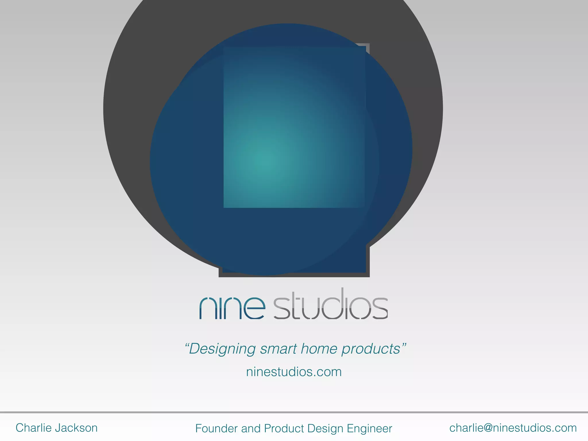 Cover slide of the Nine Studios (Photine) pitch deck — Early Stage / Seed 2013