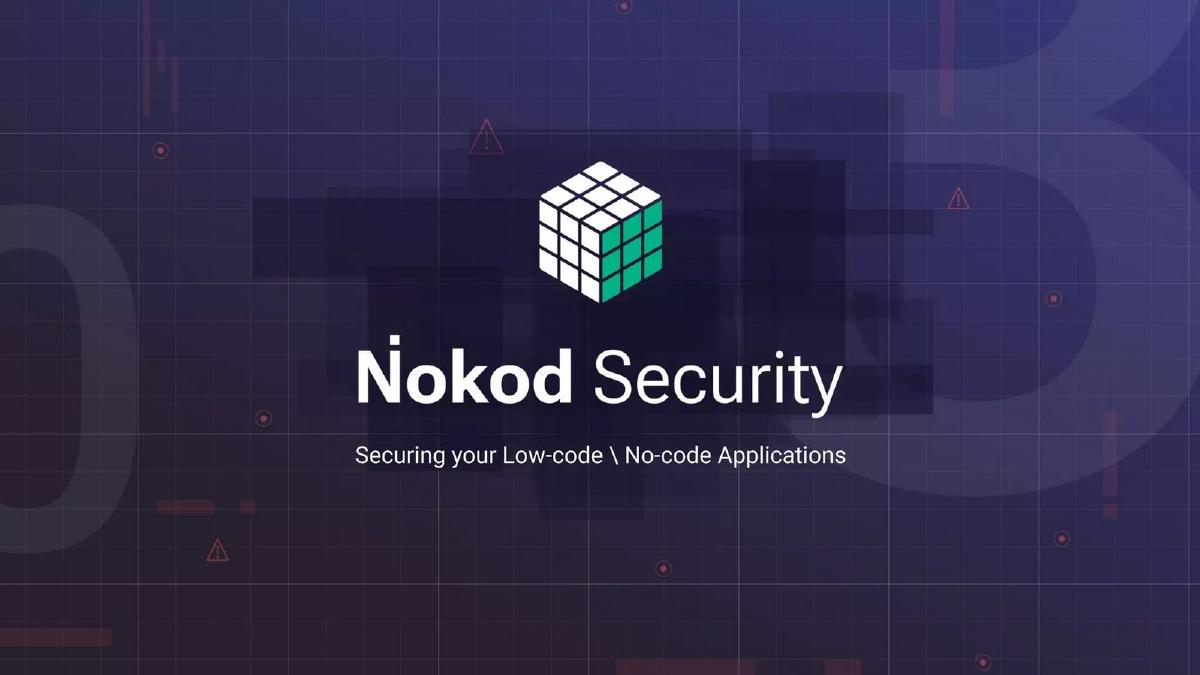 Cover slide of the Nokod Security pitch deck — Seed 2023