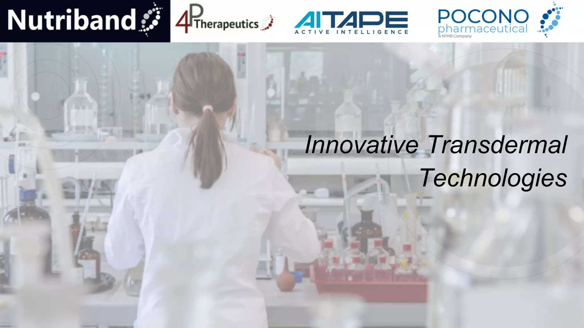 Cover slide of the Nutriband Inc. pitch deck — Public (OTC: NTRB) 2021