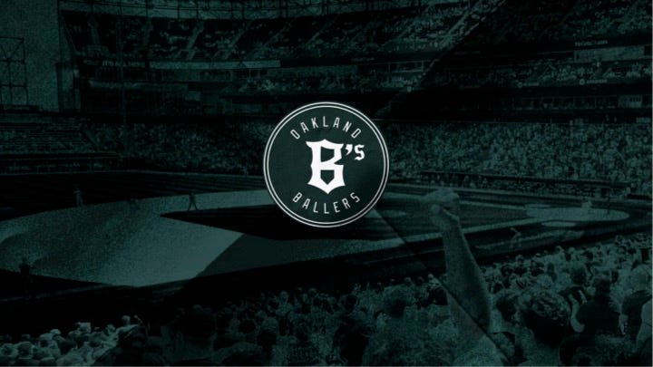 Cover slide of the Oakland Ballers pitch deck — Seed 2024