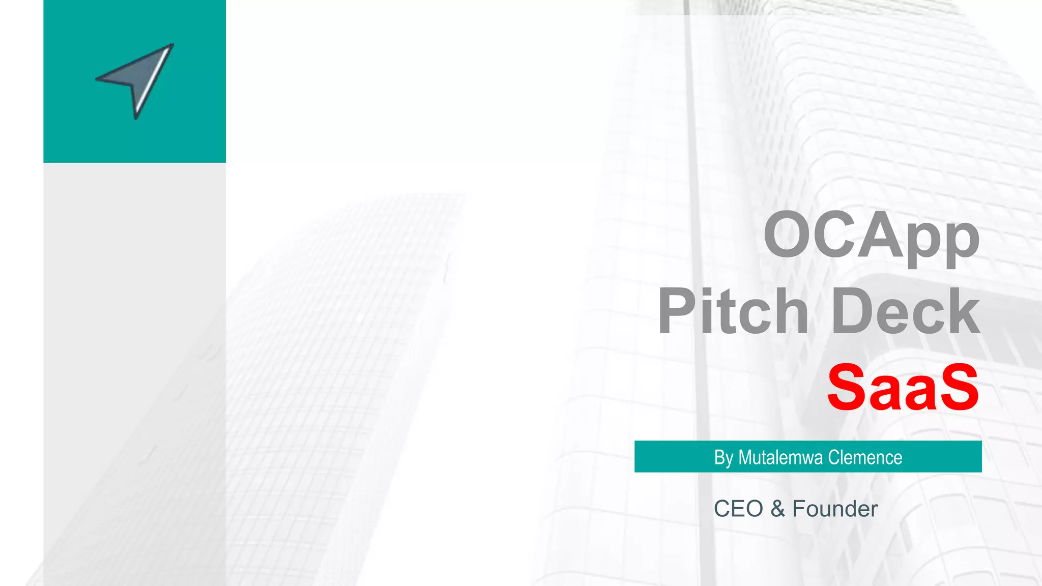 Cover slide of the OCApp Pitch Deck Teardown pitch deck