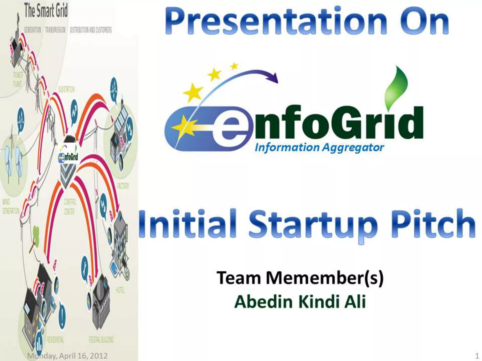 Cover slide of the EnfoGrid Pitch Deck Teardown pitch deck