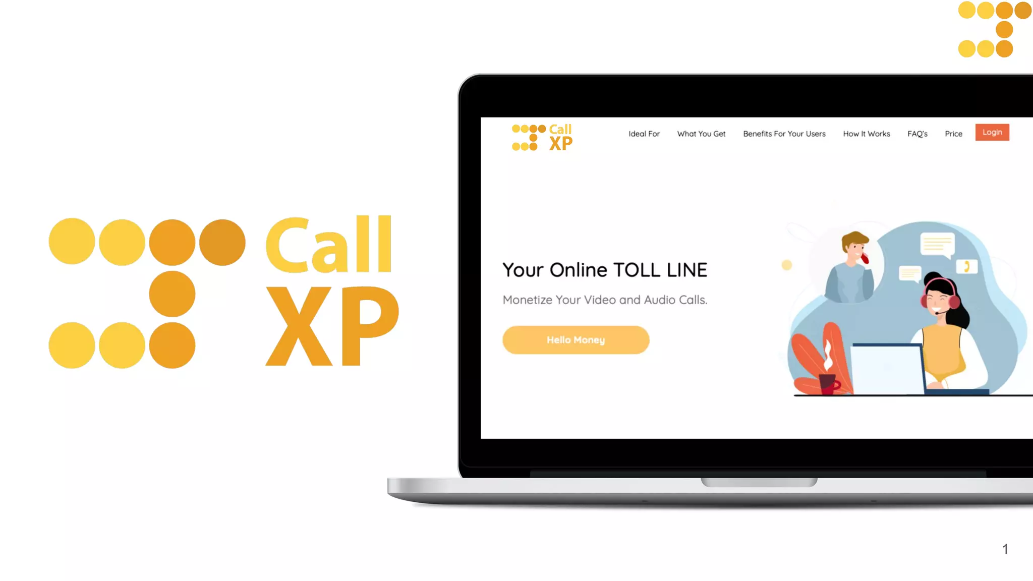 Cover slide of the Opening Day (CallXP) pitch deck — Alpha / Early Seed