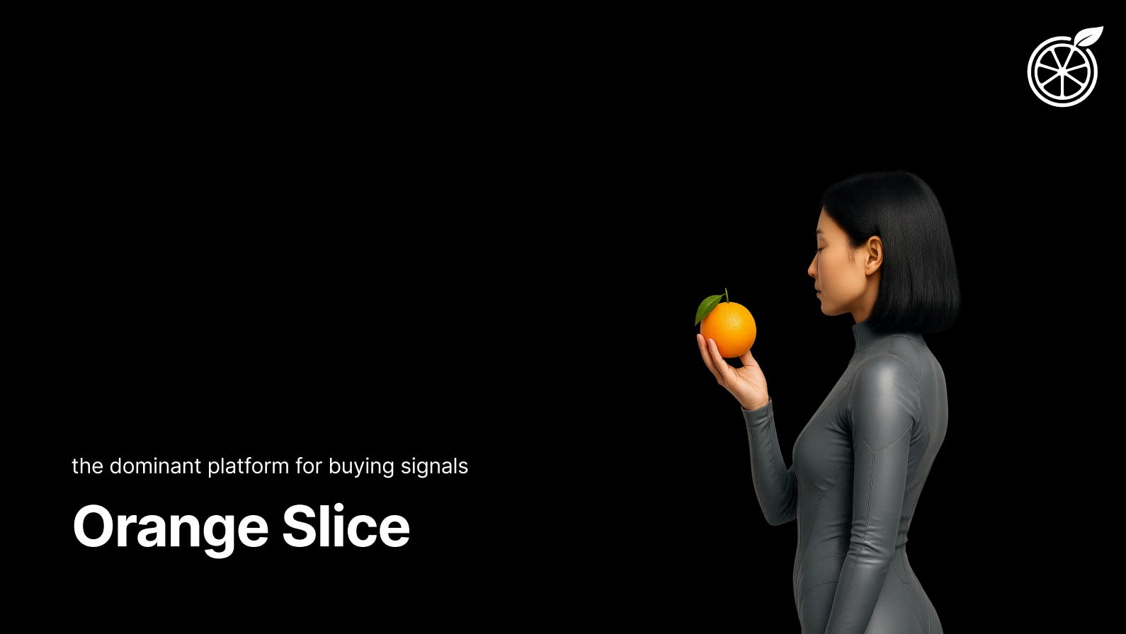 Cover slide of the Orange Slice pitch deck — Seed 2025