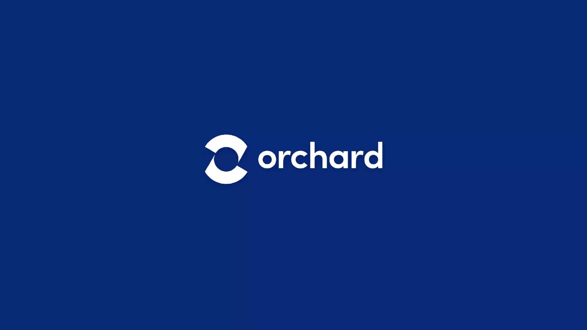 Cover slide of the Orchard pitch deck