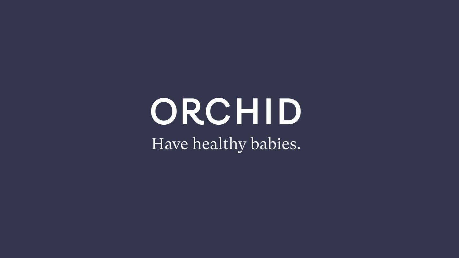 Cover slide of the Orchid pitch deck — Series A 2024
