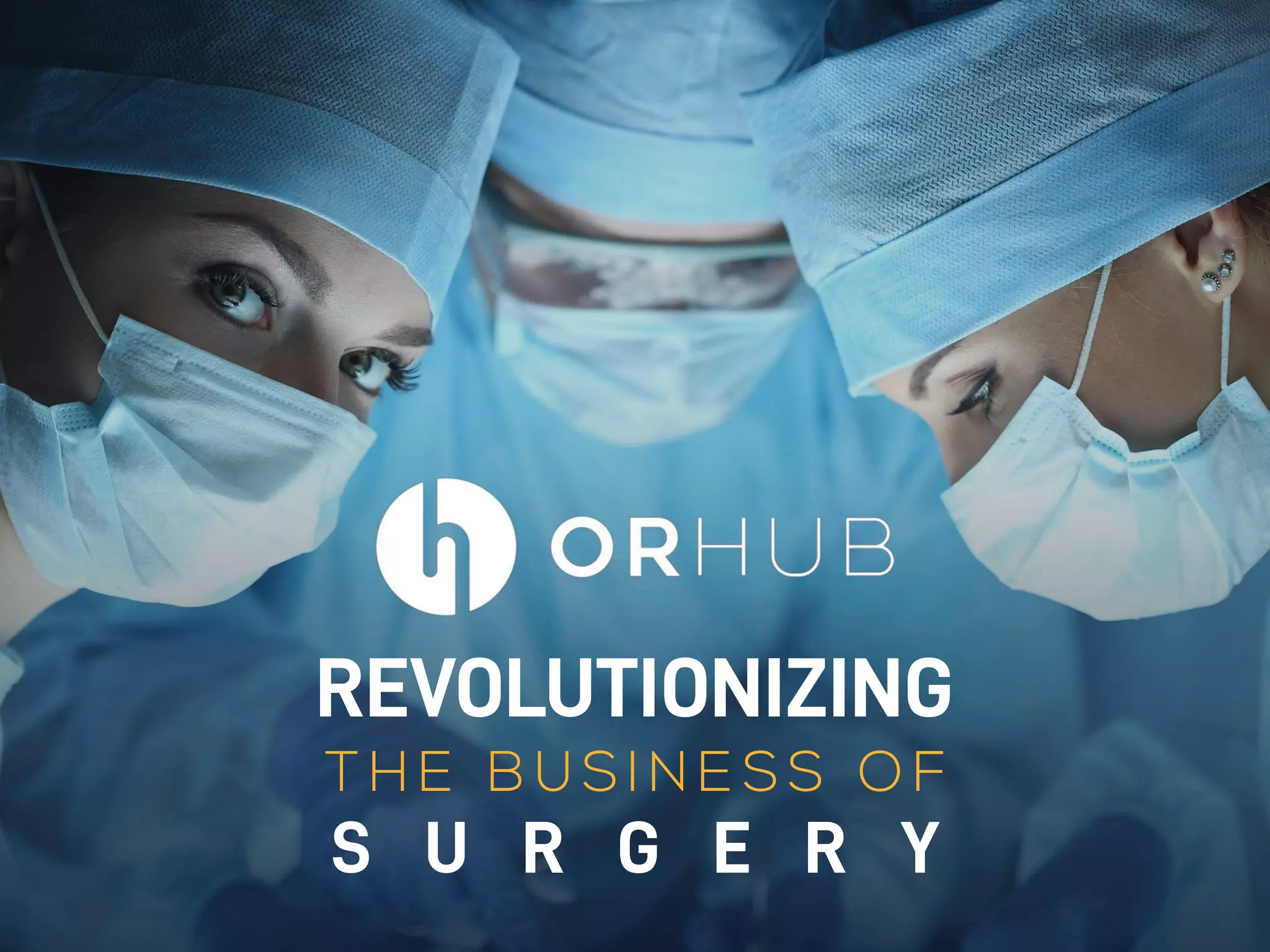 Cover slide of the Orhub pitch deck — 2019