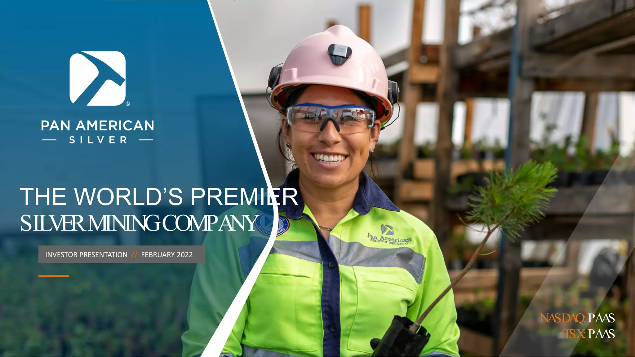 Cover slide of the Pan American Silver pitch deck — Public (NASDAQ: PAAS) 2022