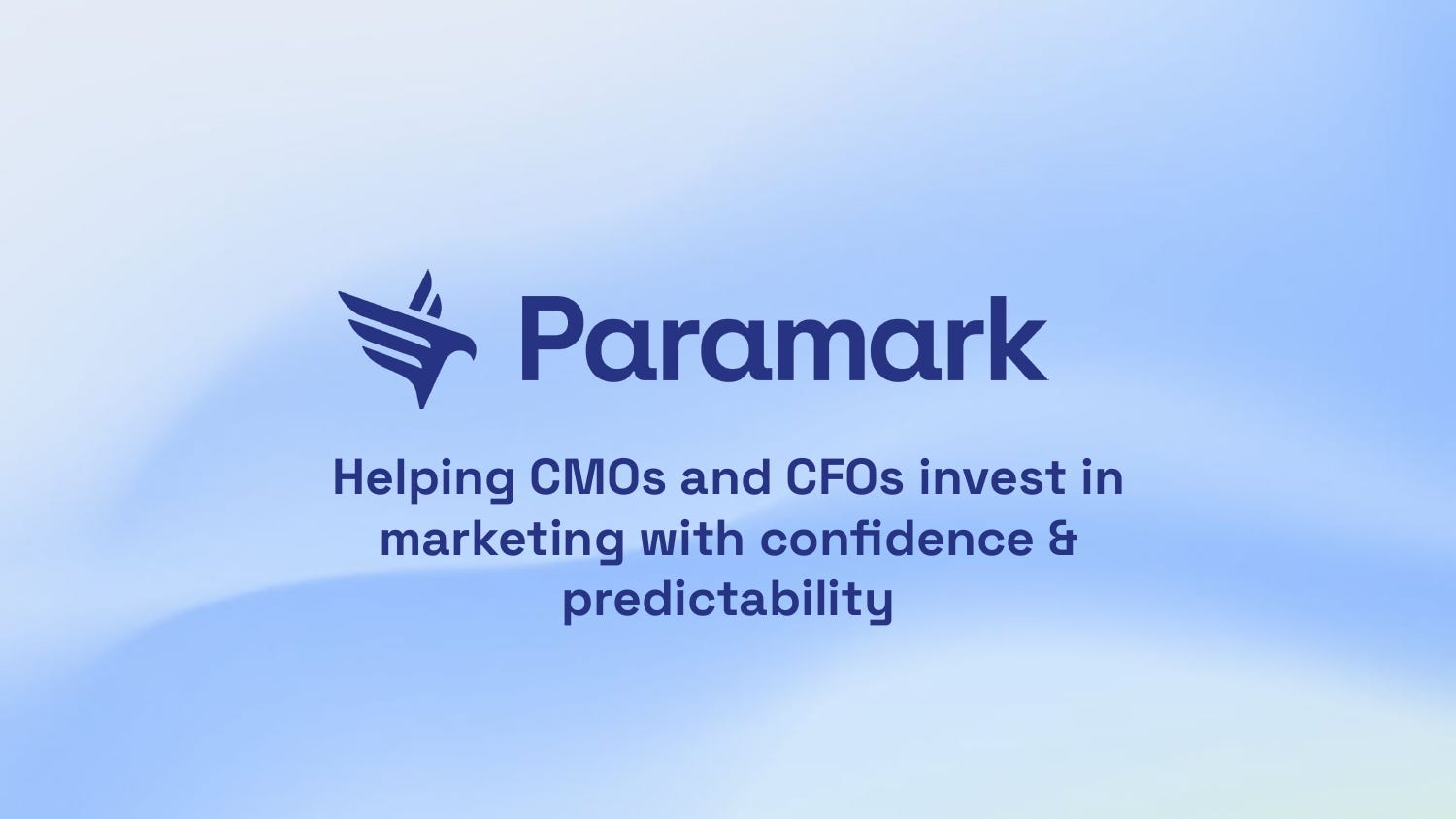 Cover slide of the Paramark pitch deck — Seed 2024