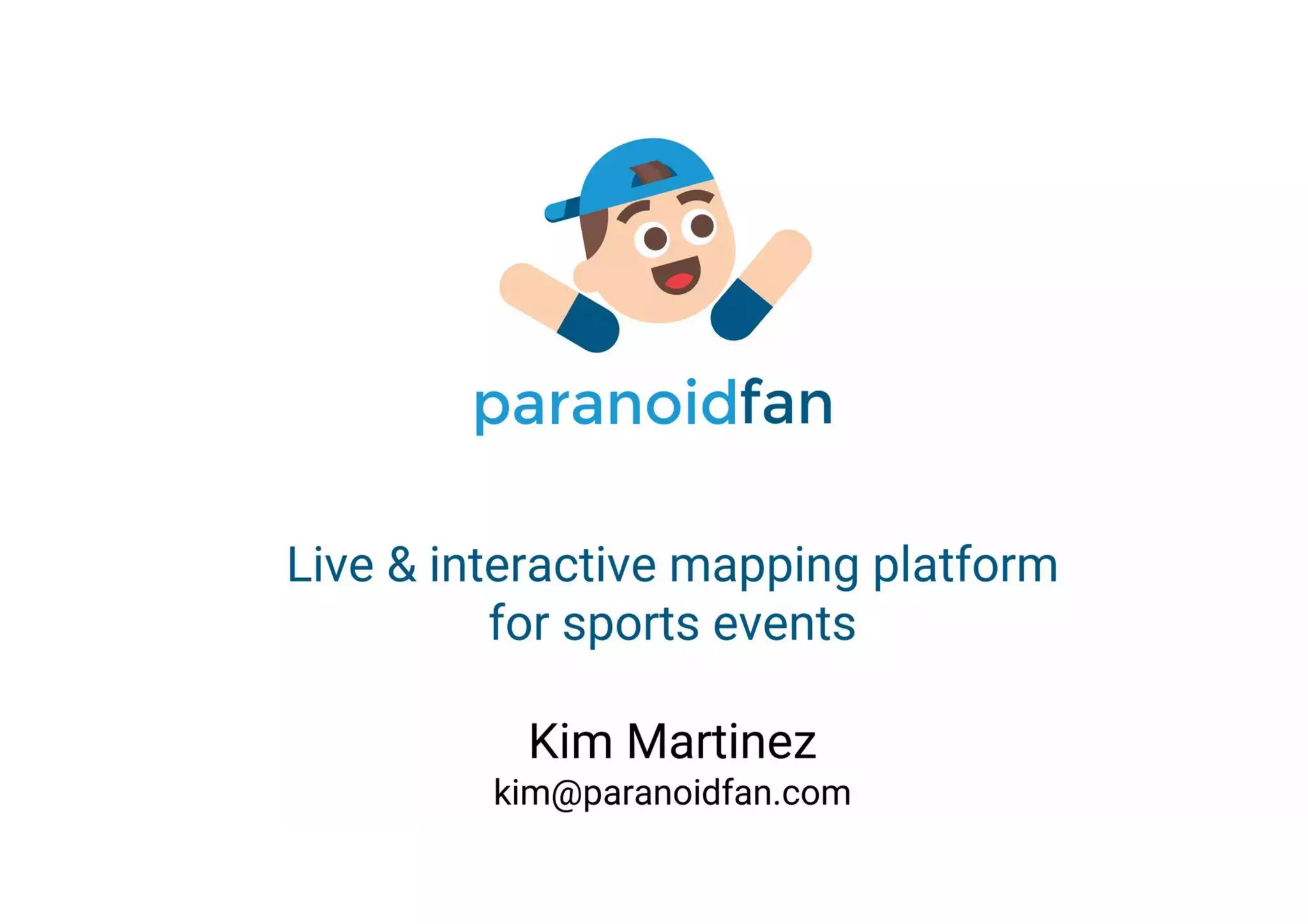Cover slide of the Paranoidfan pitch deck — Not stated