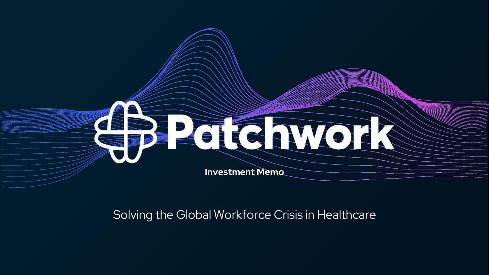 Cover slide of the Patchwork Health pitch deck — Series B 2023