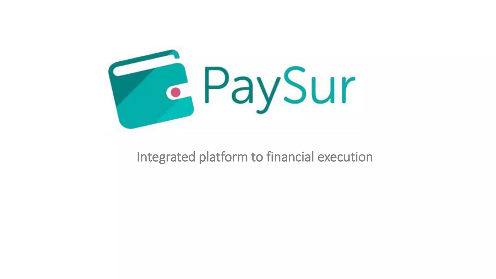 Cover slide of the PaySur pitch deck
