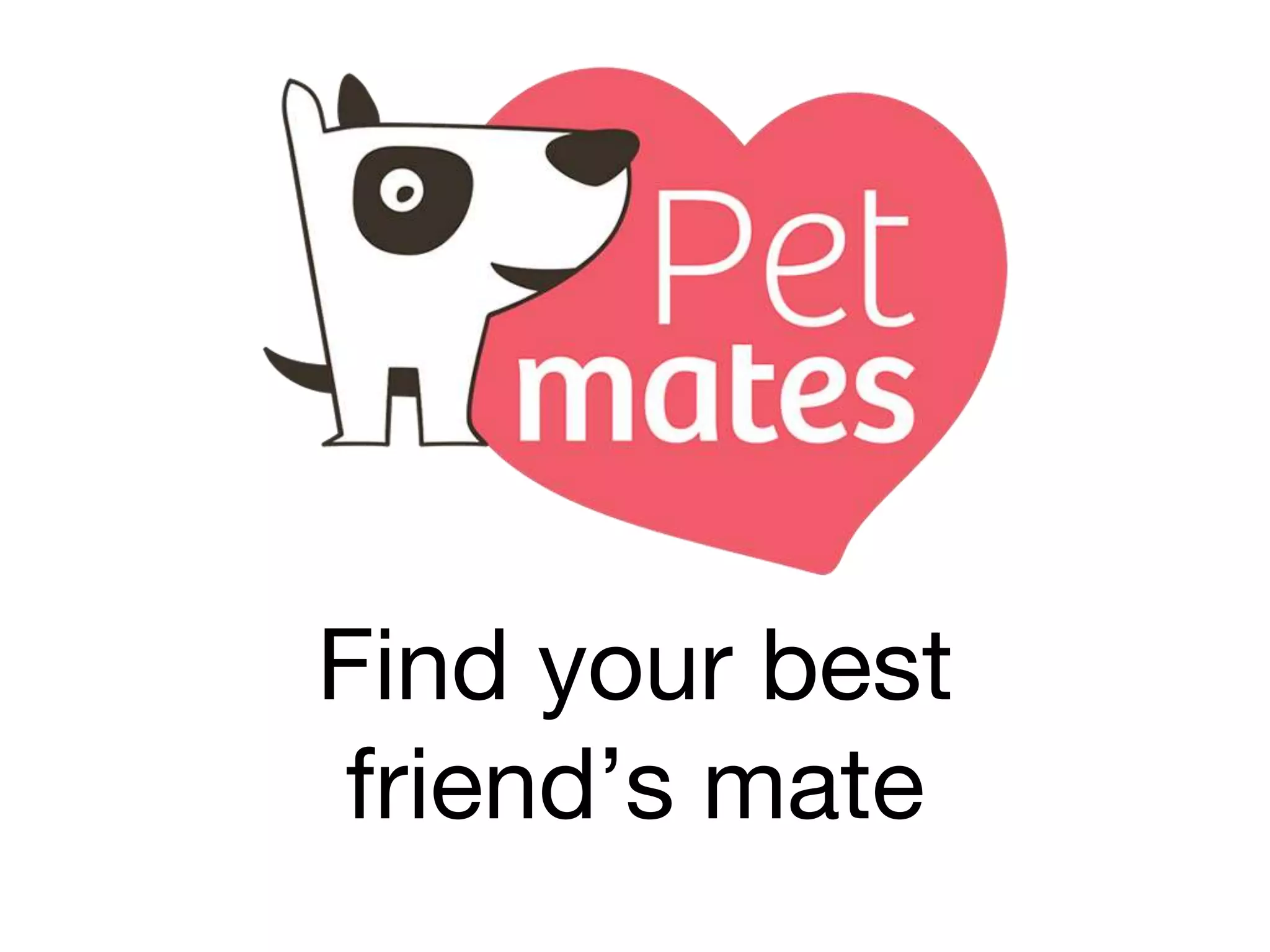 Cover slide of the Pet Mates Pitch Deck Teardown pitch deck