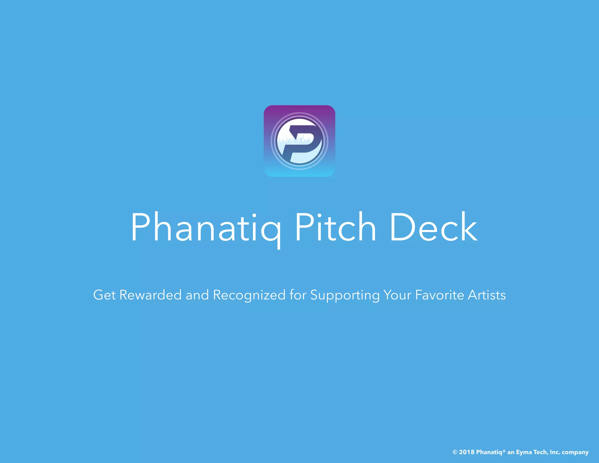 Cover slide of the Phanatiq Pitch Deck Teardown pitch deck