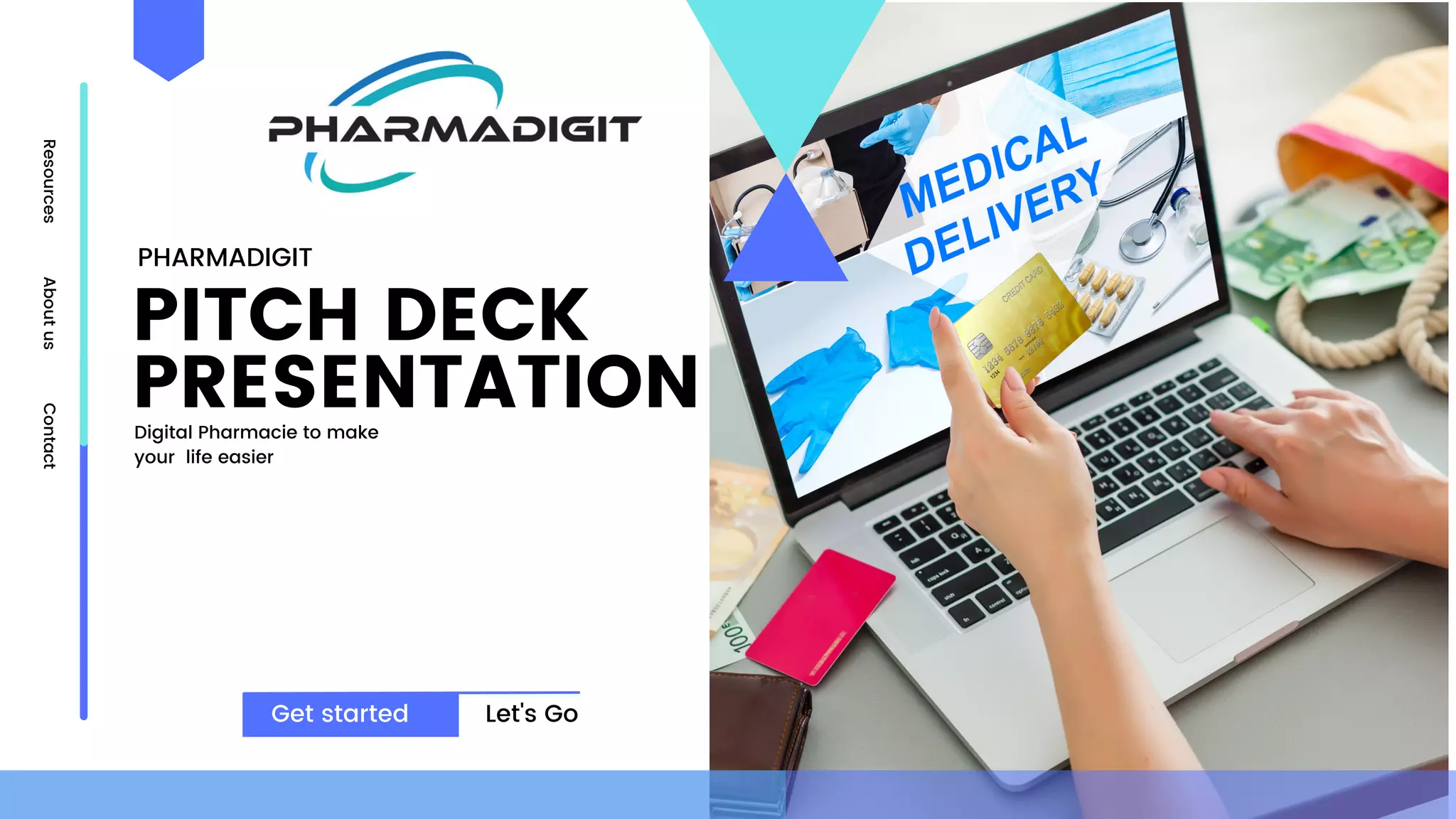Cover slide of the Pharmadigit Pitch Deck Teardown pitch deck
