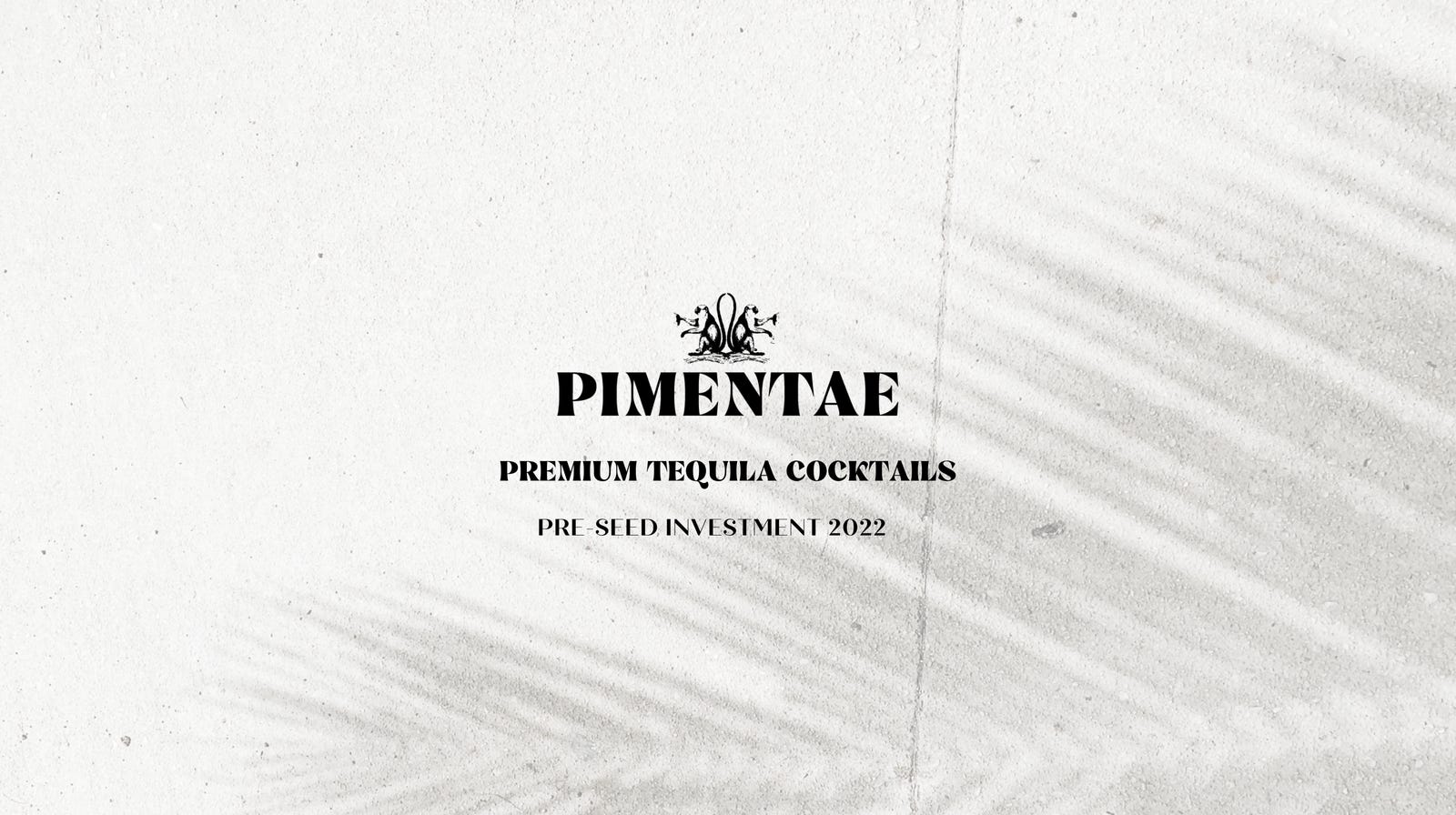 Cover slide of the Pimentae pitch deck — Pre-seed 2022