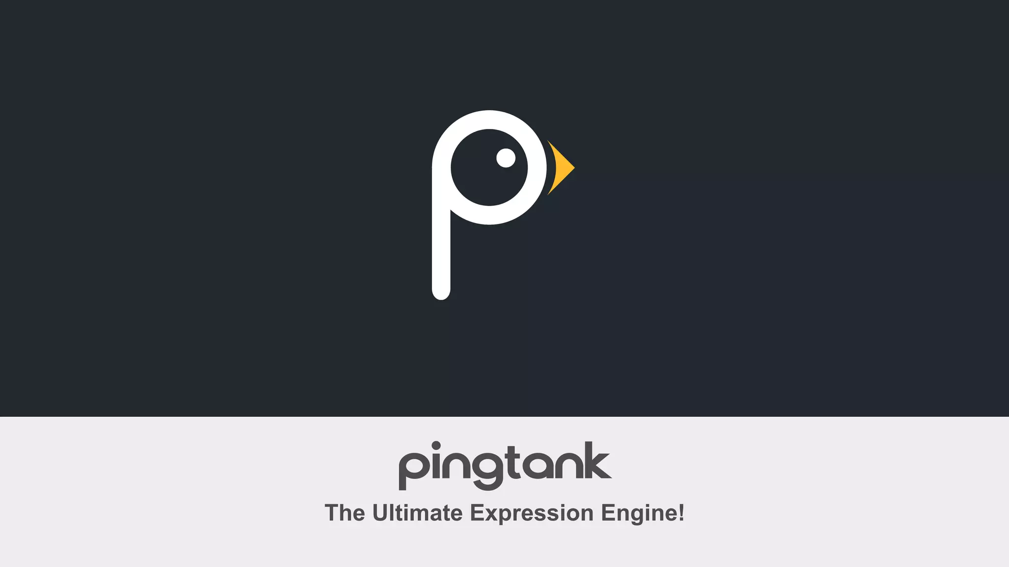 Cover slide of the PingTank pitch deck — 2015