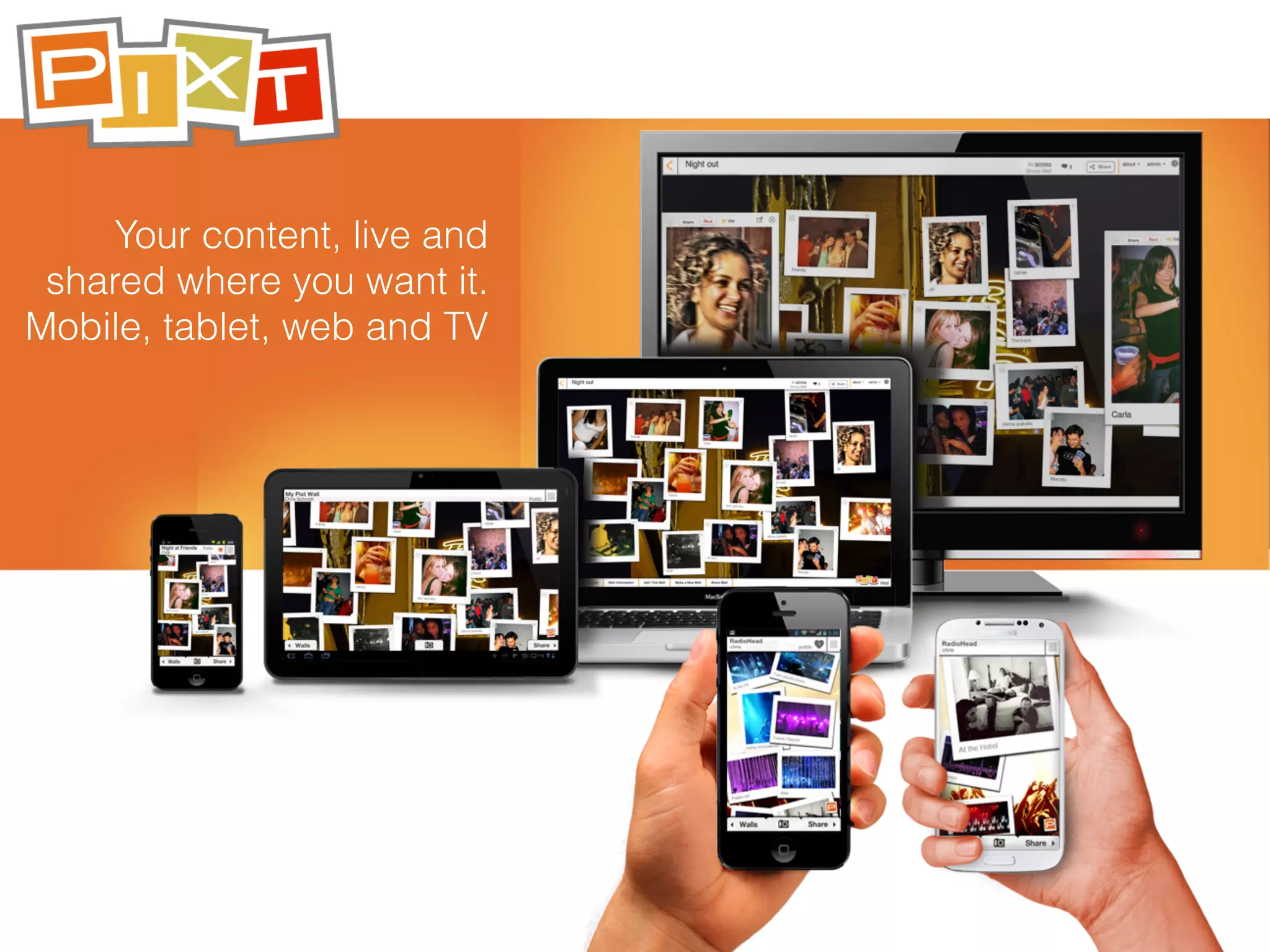 Cover slide of the Pixt pitch deck — Seed 2013