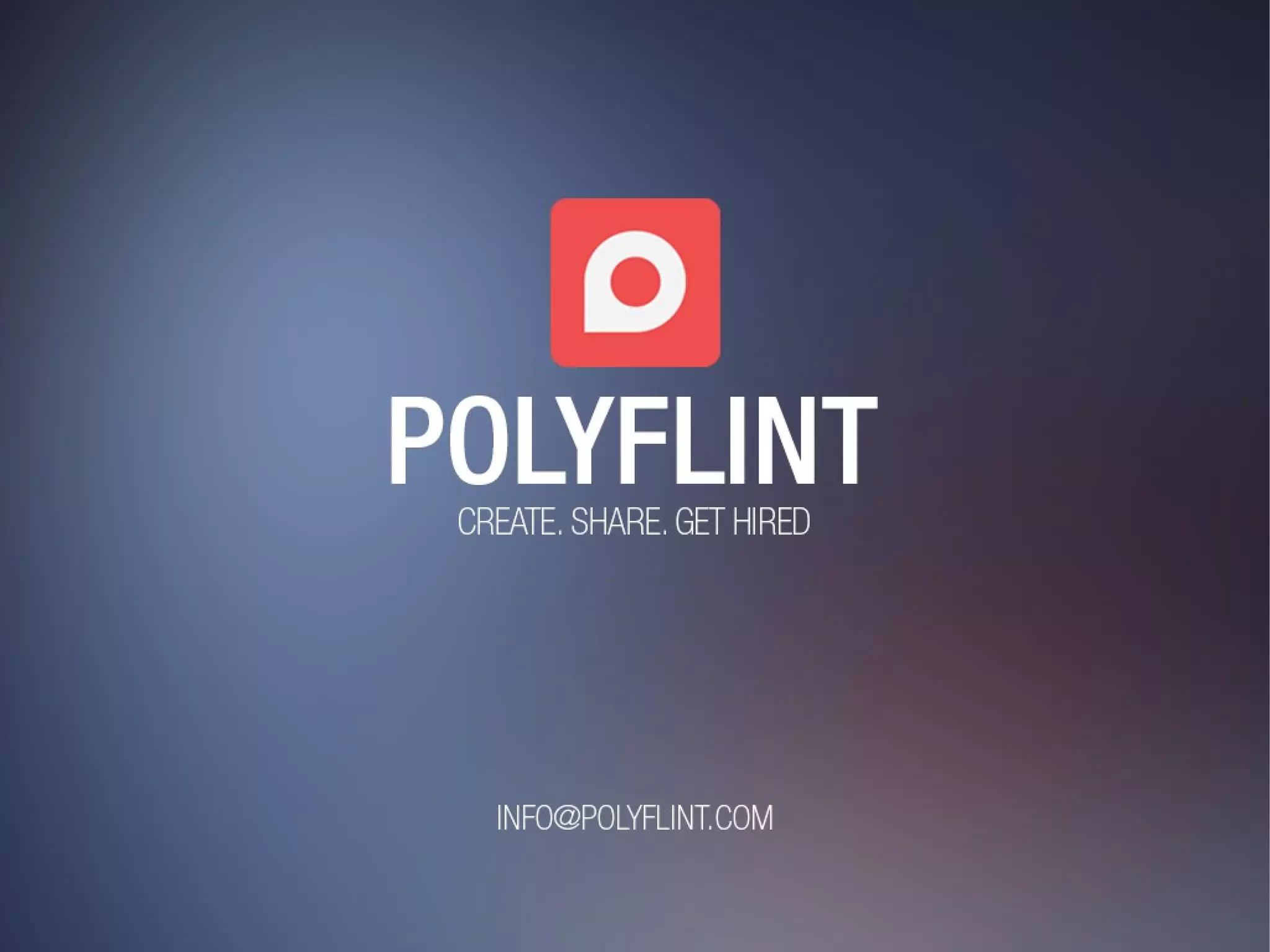 Cover slide of the Polyflint Pitch Deck Teardown pitch deck