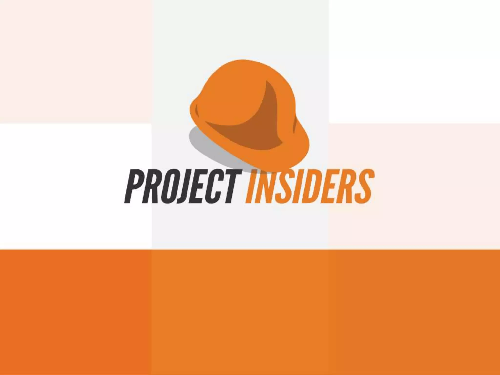 Cover slide of the Project Insiders pitch deck