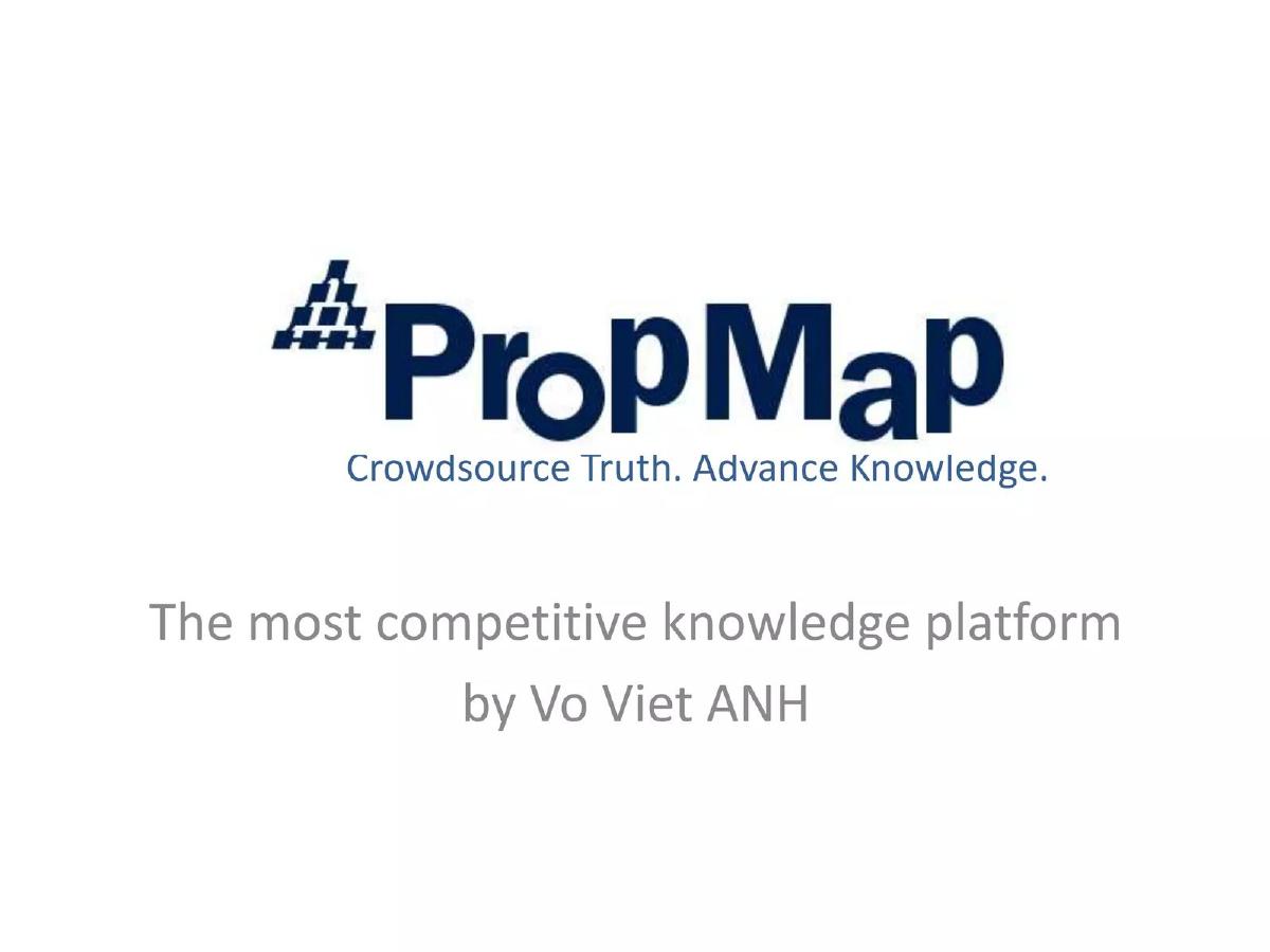Cover slide of the PropMap pitch deck — 2014