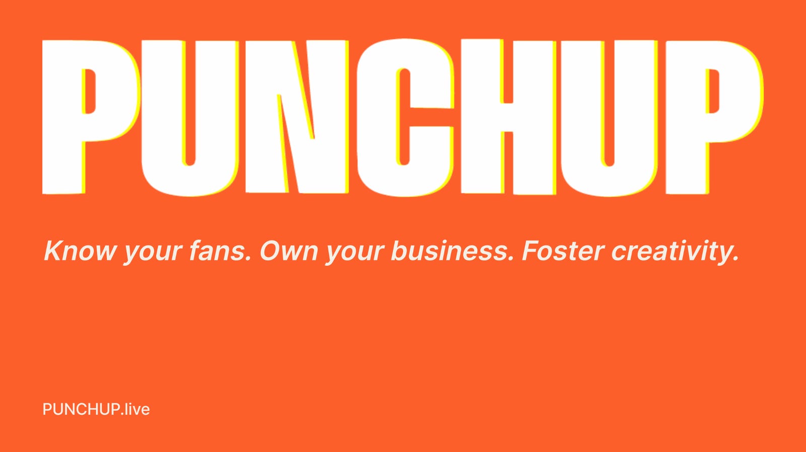 Cover slide of the PunchUp Live pitch deck — Pre-seed 2023