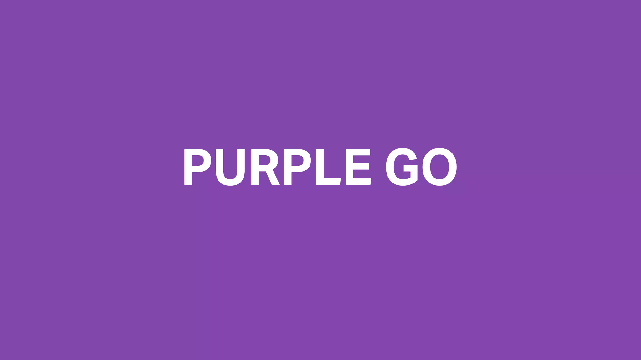Cover slide of the Purple Go Pitch Deck Teardown pitch deck