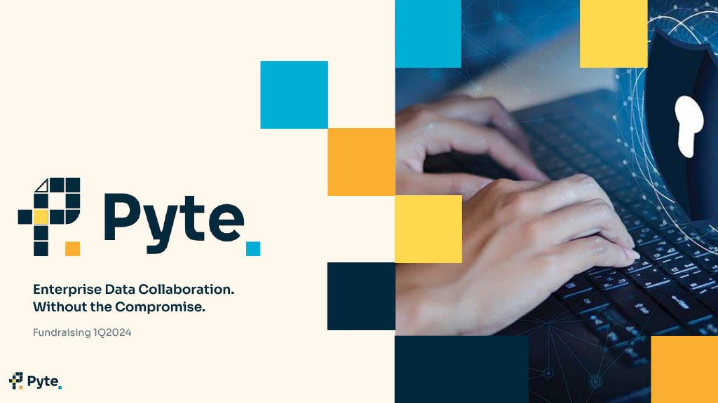 Cover slide of the Pyte pitch deck — Seed Extension 2024