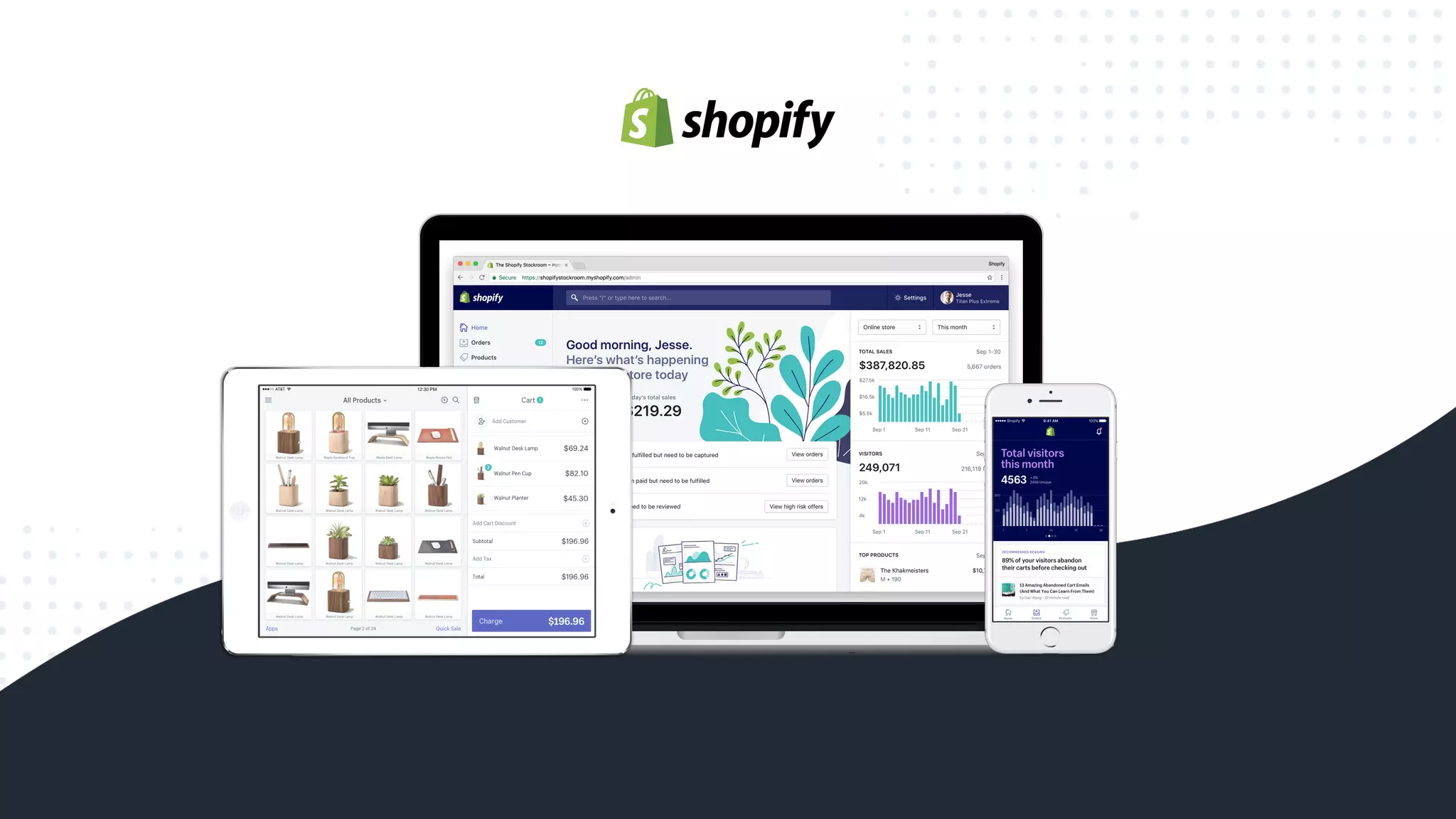 Cover slide of the Shopify pitch deck — Public (Post-IPO) 2017