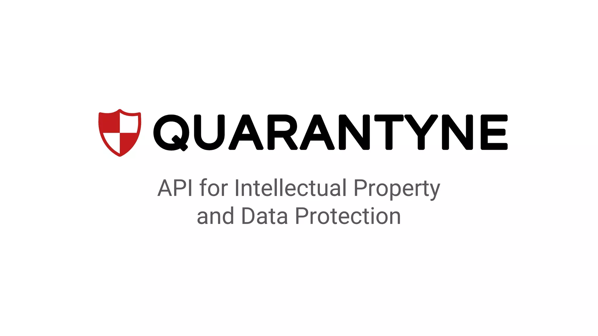 Cover slide of the Quarantyne pitch deck — Pre-seed 2018