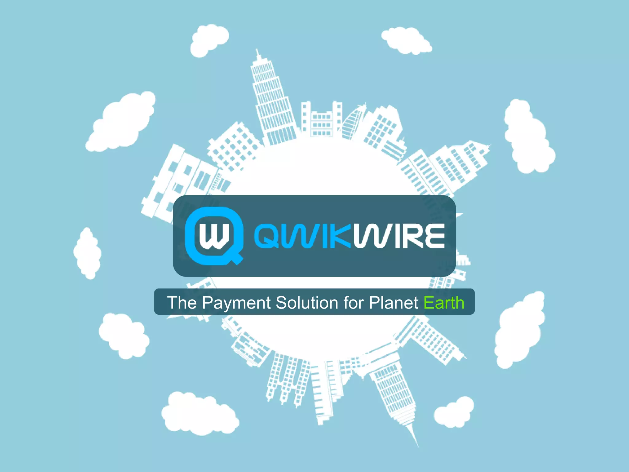 Cover slide of the Qwikwire pitch deck — Seed 2014