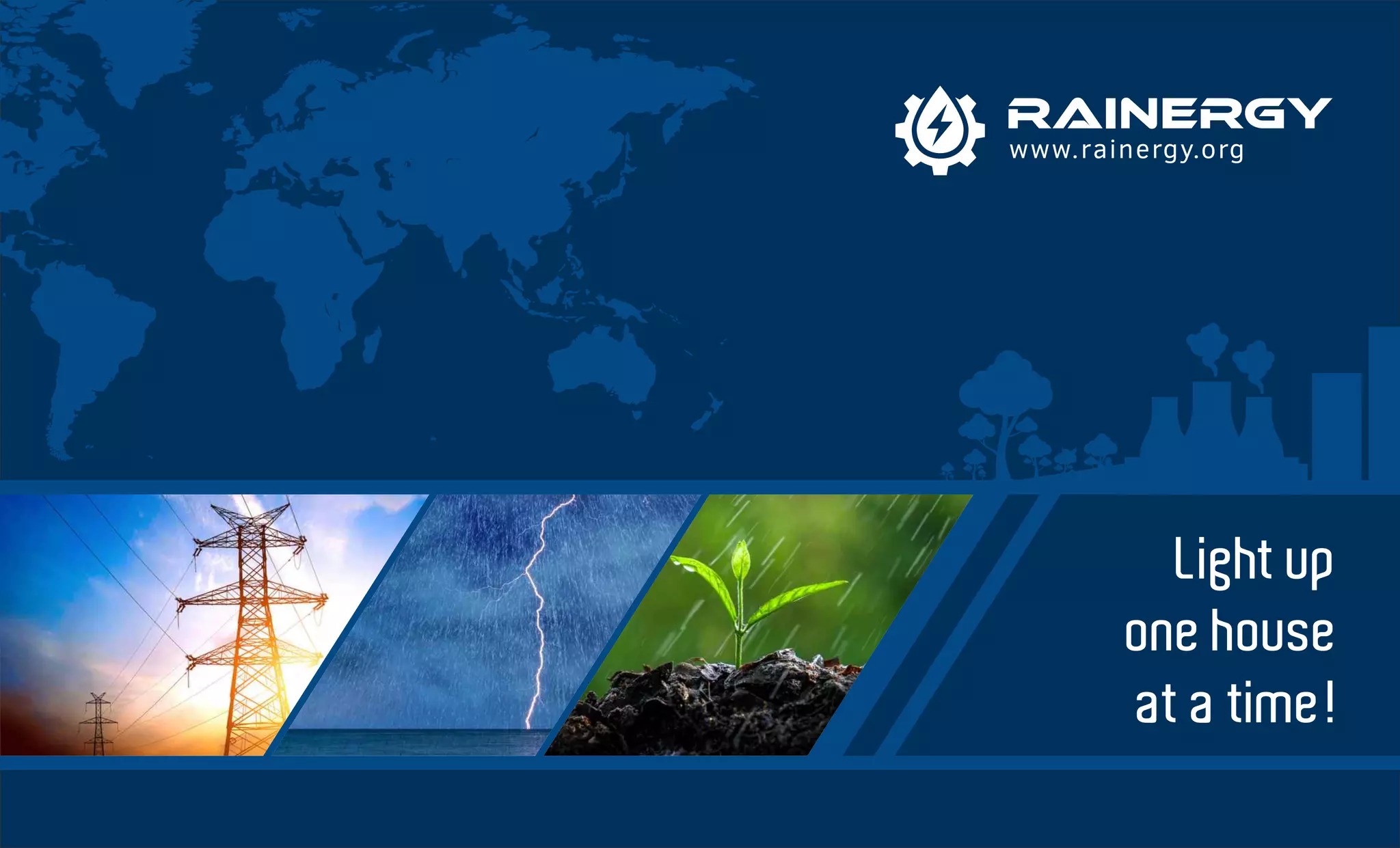 Cover slide of the Rainergy pitch deck — Prototype / Seed 2017